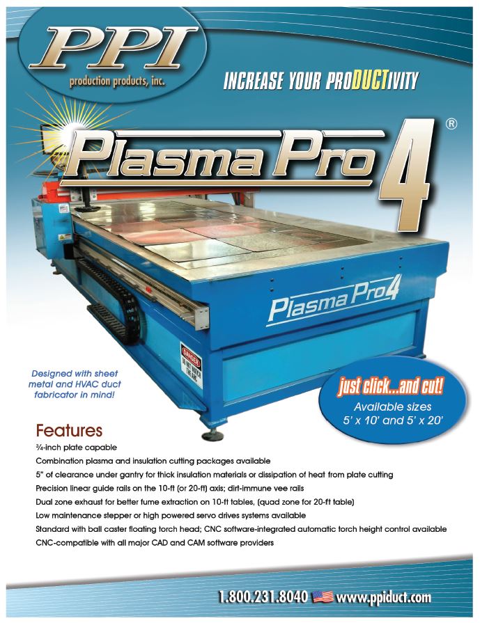 Plasma Pro IV Cutting Machine for HVAC Duct