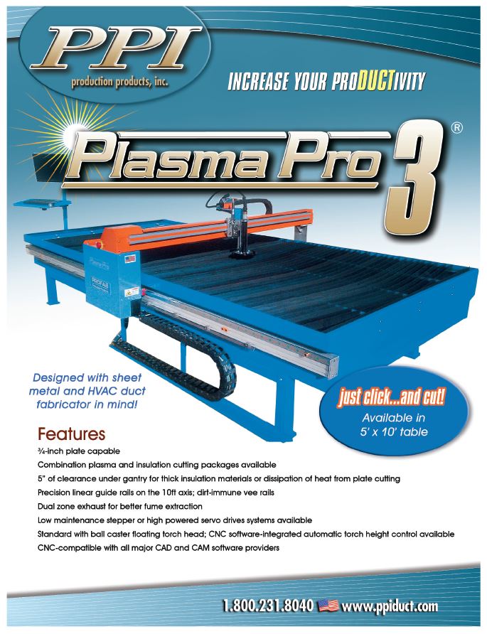 Plasma Pro III Cutting Machine for HVAC Duct