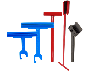 HVAC duct cleat tools in various sizes